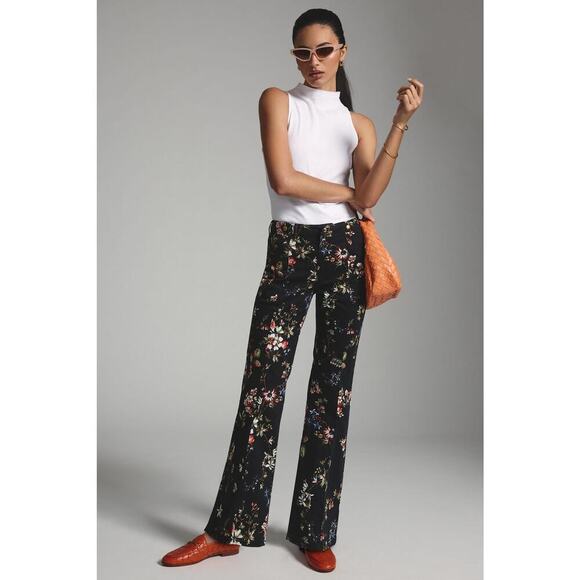 Anthropologie Pants - Anthropologie  Pilcro Mid-Rise Demilune Floral Utility Pants Size 32"x26.5"